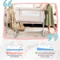 Miniatyrbillede 7 af 8: Baby Bedside Bassinet, 34x25x32 tommer, Beige