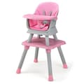 Miniatyrbillede 1 af 8: Baby højstol, 58x58x98 cm, Pink/Grå