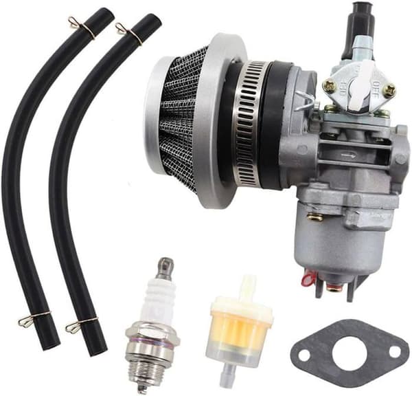 Förgasare - med luftfilter, tändstift, bränslefilter - för 47cc 49cc 2-takts mini motorcykel ATV fyrhjuling Go Kart dirtbike