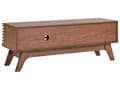 Miniatyrbild 7 av 9: TV-bänk Mörkt Trä Förvaringshylla Sideboard Kabelhantering Modern Stil Vardagsrum Sovrum
