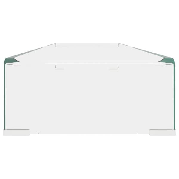 vidaXL TV-taso/Näyttöteline Kirkas lasi 110x30x13 cm