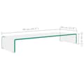 Miniatyrbillede 5 af 6: vidaXL TV-stander/monitorstand klart glas 90x30x13 cm
