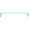 Miniatyrbillede 2 af 6: vidaXL TV-stander/monitorstand klart glas 90x30x13 cm