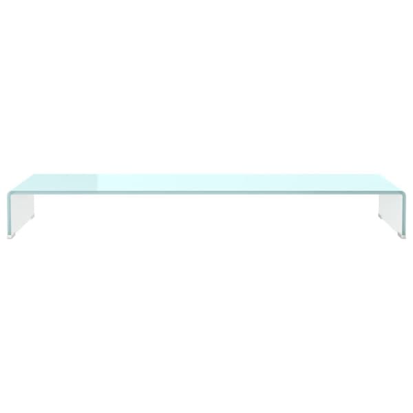 vidaXL tv-stativ/skærmforhøjer 110x30x13 cm glas grøn