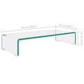 Miniatyrbild 5 av 6: vidaXL TV-bord klarglas 60x25x11 cm