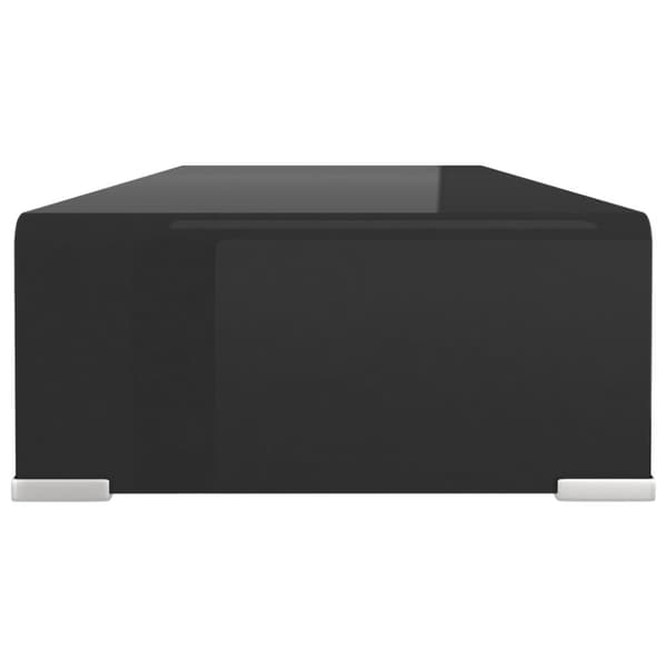 vidaXL TV-bord glas svart 70x30x13 cm