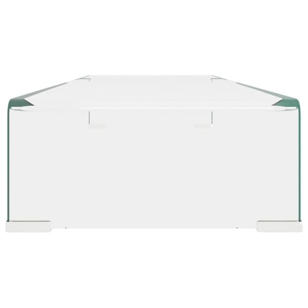 vidaXL TV-benk glass klar 90x30x13 cm