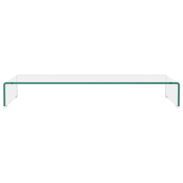 vidaXL TV-benk glass klar 90x30x13 cm