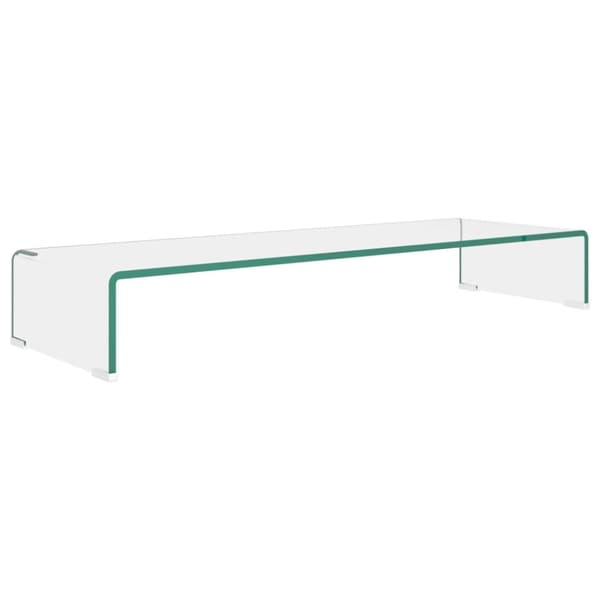 vidaXL TV-benk glass klar 90x30x13 cm