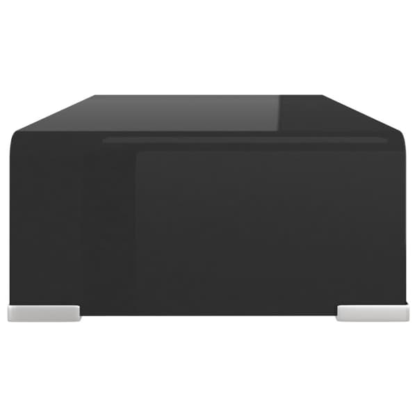 vidaXL TV-benk glass svart 40x25x11 cm
