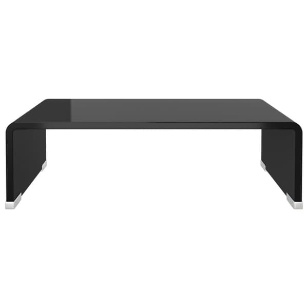 vidaXL TV-benk glass svart 40x25x11 cm