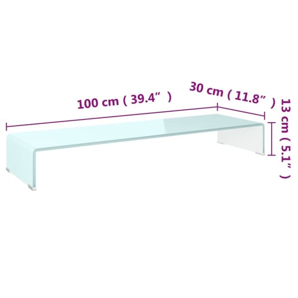 vidaXL TV-benk glass grønn 100x30x13 cm