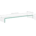 Miniatyrbild 5 av 6: vidaXL TV-bord klarglas 120x30x13 cm
