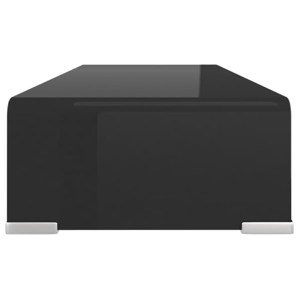 vidaXL TV-benk glass svart 60x25x11 cm
