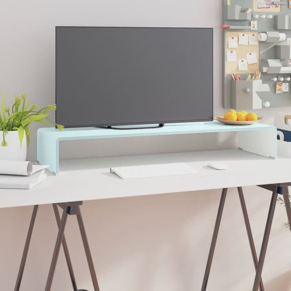 vidaXL Tv/monitor-ställ glas grön 90x30x13 cm