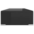 Miniatyrbillede 3 af 6: vidaXL TV-stander/monitorstand sort glas 70x30x13 cm