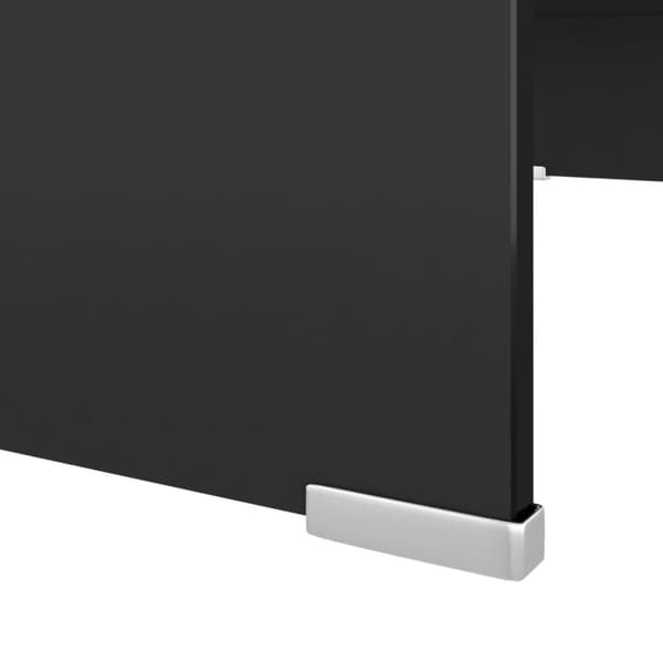 vidaXL TV-stander/monitorstand sort glas 70x30x13 cm
