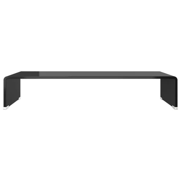 vidaXL TV-stander/monitorstand sort glas 70x30x13 cm