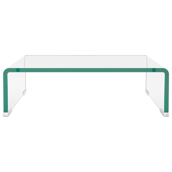 vidaXL TV-bord/monitorstander klar glas 40x25x11 cm