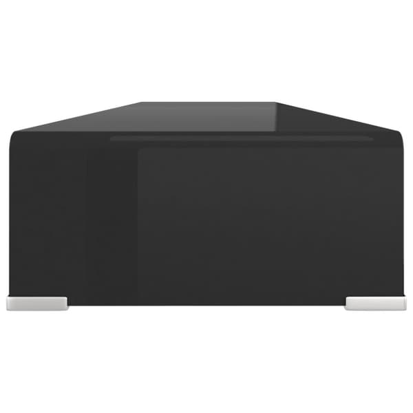 vidaXL TV-stander/monitorstand sort glas 120x30x13 cm