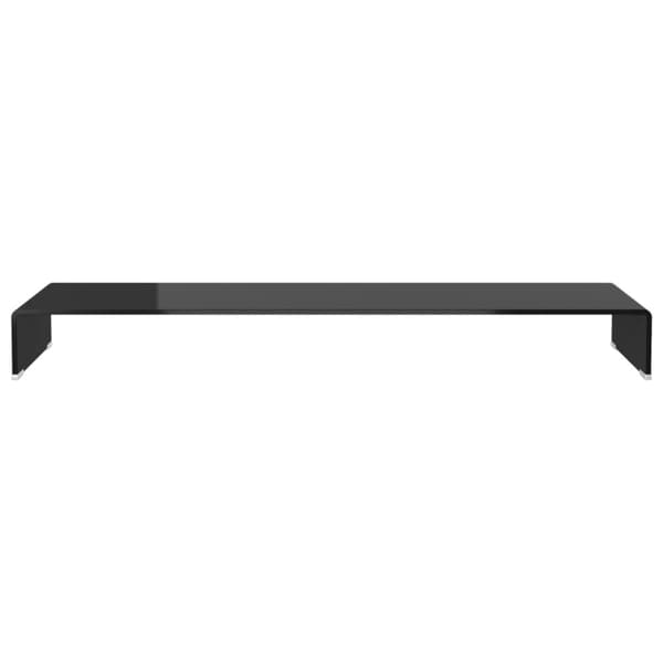 vidaXL TV-stander/monitorstand sort glas 120x30x13 cm