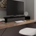 Miniatyrbillede 6 af 6: vidaXL TV-stander/monitorstand sort glas 100x30x13 cm