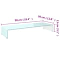 Miniatyrbillede 5 af 6: vidaXL tv-stativ/skærmforhøjer 90x30x13 cm glas grøn