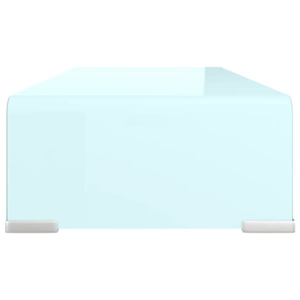 vidaXL tv-stativ/skærmforhøjer 60x25x11 cm glas grøn