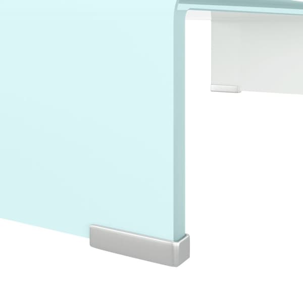 vidaXL tv-stativ/skærmforhøjer 60x25x11 cm glas grøn