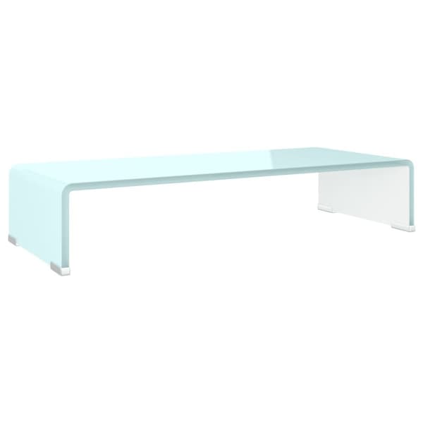 vidaXL tv-stativ/skærmforhøjer 60x25x11 cm glas grøn