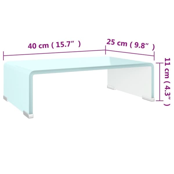 vidaXL TV-taso/Näyttöteline vihreä lasi 40x25x11 cm