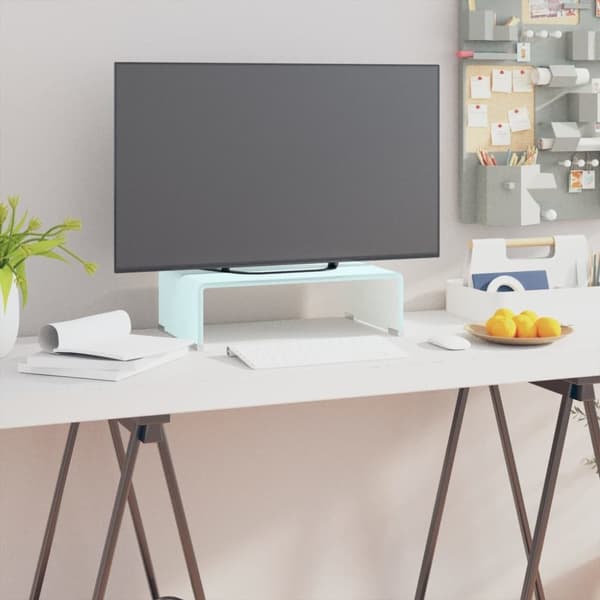 vidaXL TV-taso/Näyttöteline vihreä lasi 40x25x11 cm