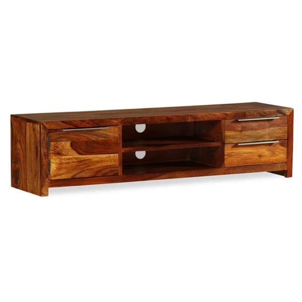 vidaXL TV-skab i massivt sheeshamtræ 120 x 30 x 30 cm