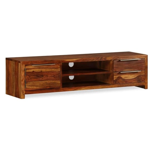 vidaXL TV-skab i massivt sheeshamtræ 120 x 30 x 30 cm