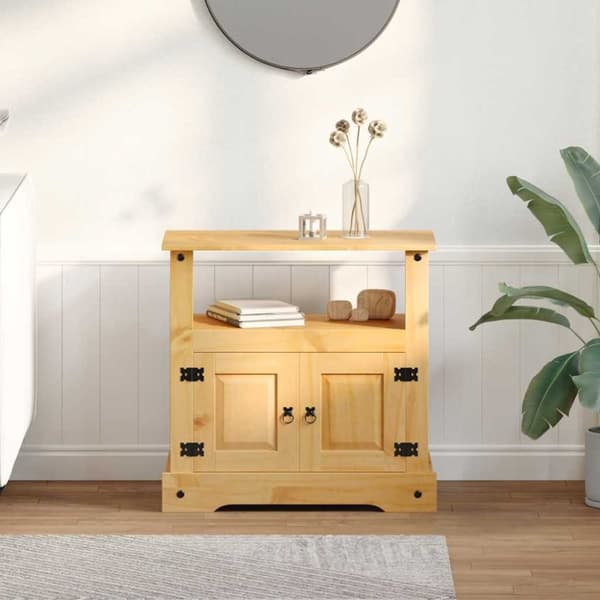 vidaXL TV-bänk mexikansk Coronastil furu 80x43x78 cm