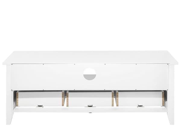 TV-taso valkoinen 137 x 50 x 50 cm MDF-levy 3 laatikkoa hylly maalattu matta