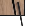 Pikkukuva 11 / 11: TV-taso vaalea puu musta 177 x 40 x 46 cm lastulevy metalli laatikolla hyllyillä moderni