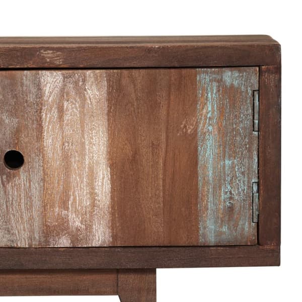 vidaXL TV-bänk massivt akaciaträ vintage 118x30x40 cm