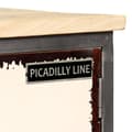 Miniatyrbild 6 av 10: vidaXL TV-bänk massivt mangoträ och stål 120x30x45 cm