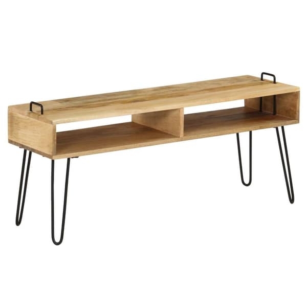 vidaXL TV-bänk massivt mangoträ 110x35x45 cm