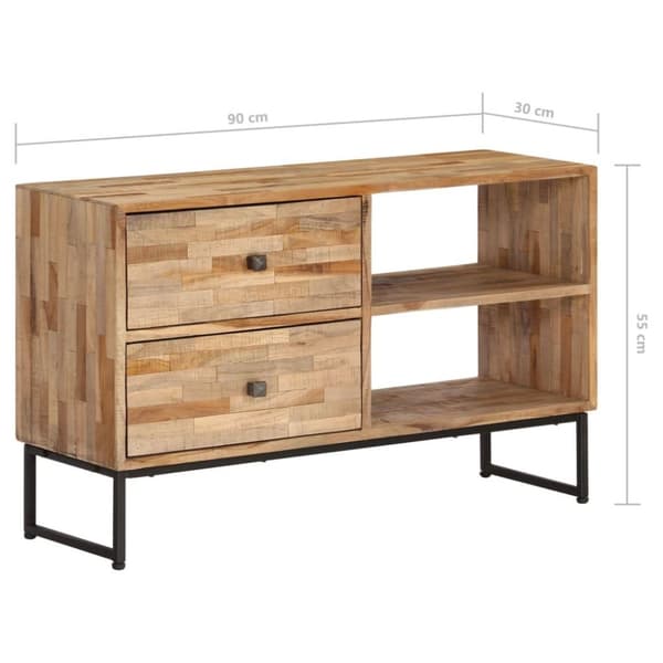 vidaXL TV-benk gjenvunnet tre 90x30x55 cm