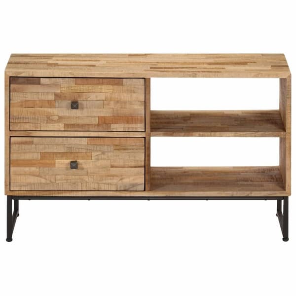 vidaXL TV-benk gjenvunnet tre 90x30x55 cm