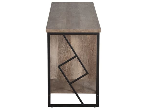 TV Bord Mørkt Træ Sort Metal 140 cm Fjernsynsbord med 5 hylder Moderne Rustik Industriel Design til Stue Tilbehør Tvbænk Indretning
