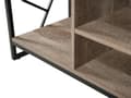 Miniatyrbillede 6 af 9: TV Bord Mørkt Træ Sort Metal 140 cm Fjernsynsbord med 5 hylder Moderne Rustik Industriel Design til Stue Tilbehør Tvbænk Indretning