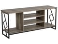 Miniatyrbillede 1 af 9: TV Bord Mørkt Træ Sort Metal 140 cm Fjernsynsbord med 5 hylder Moderne Rustik Industriel Design til Stue Tilbehør Tvbænk Indretning