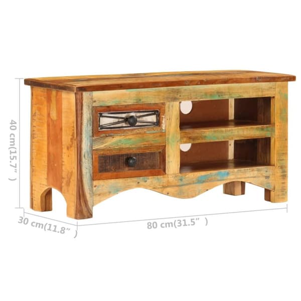 vidaXL TV-kabinett 80x30x40 cm gjenvunnet heltre