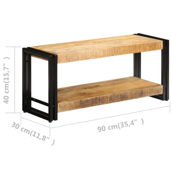 vidaXL TV-bänk 90x30x40 cm massivt mangoträ