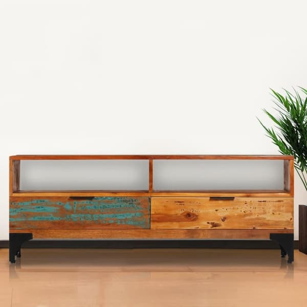 vidaXL tv-skab 118x35x45 cm massivt genbrugstræ