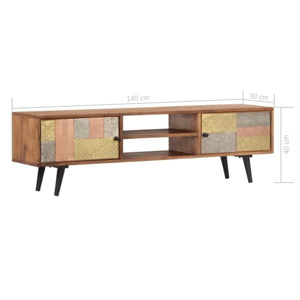 vidaXL tv-skab 140x30x40 cm massivt akacietræ