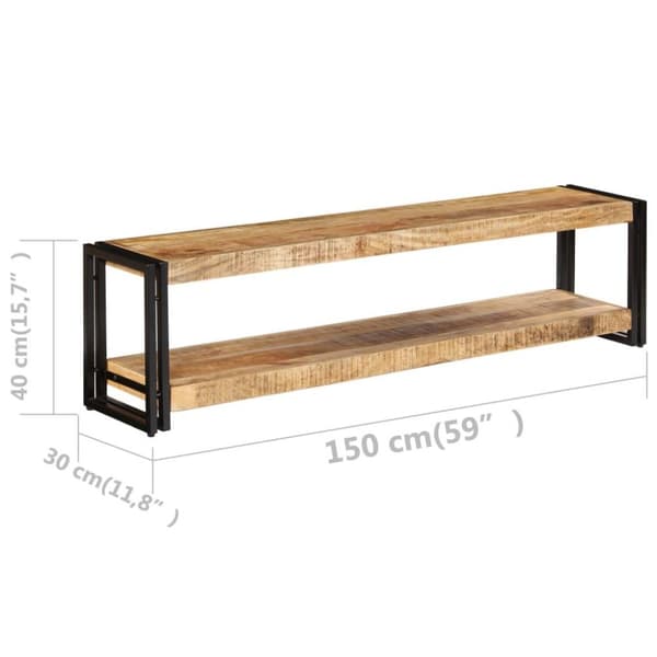vidaXL TV-bänk 150x30x40 cm massivt mangoträ